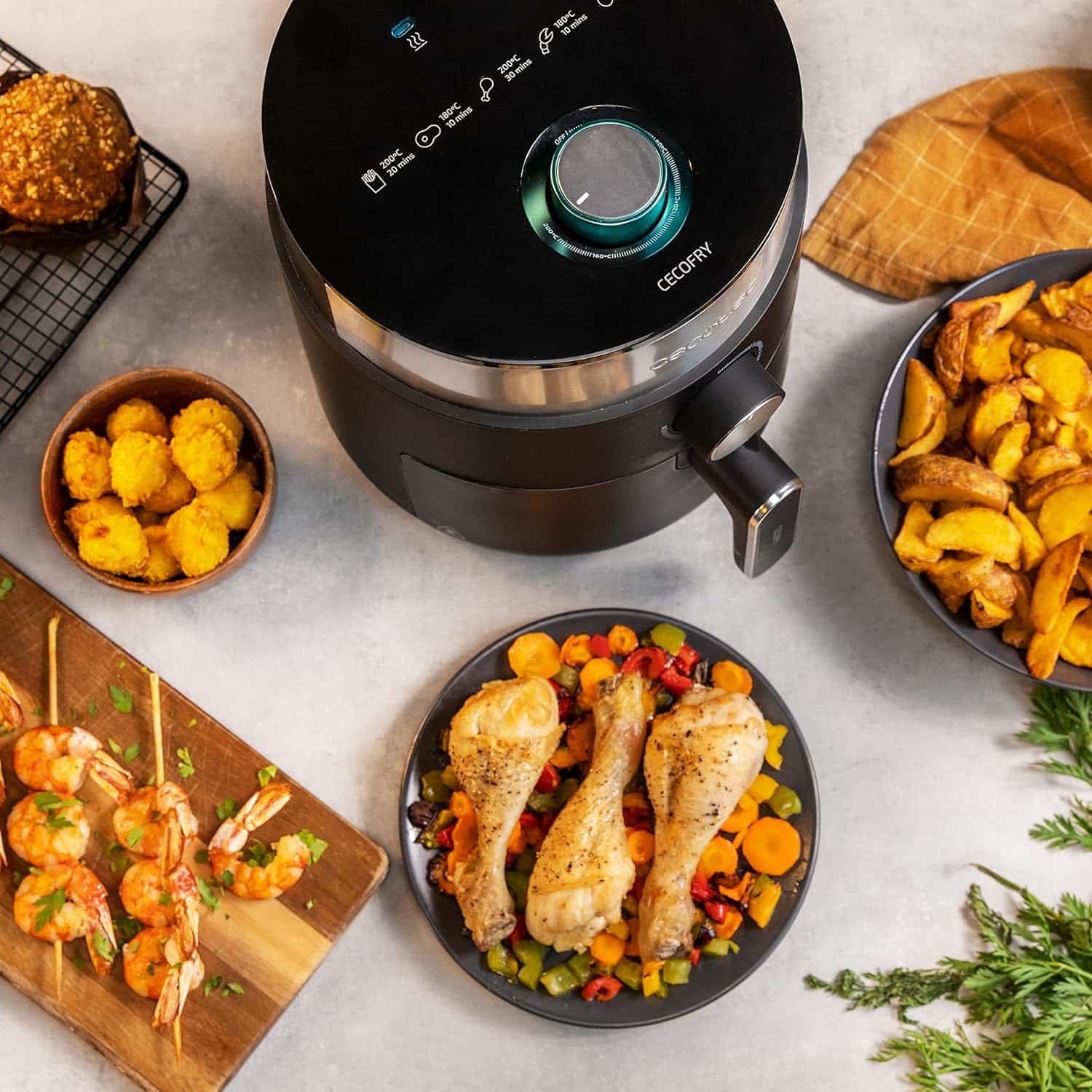 air-fryer-cecotec-cecofry-essential-rapid-dark-2.5-litres-noir-2
