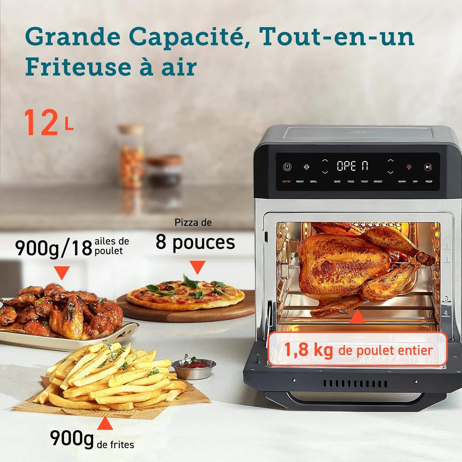 air-fryer-cosori-CAF-R121-12-litres-noir-2