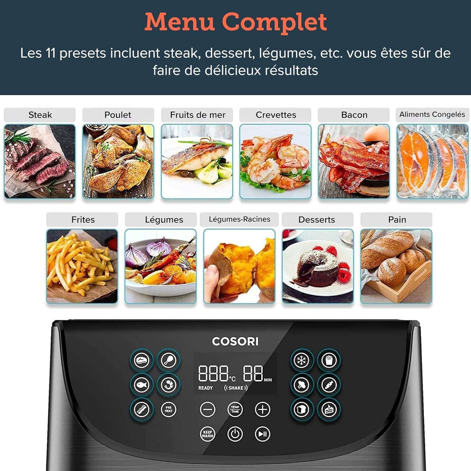 air-fryer-cosori-CP137-AF-3.5-litres-noir-2