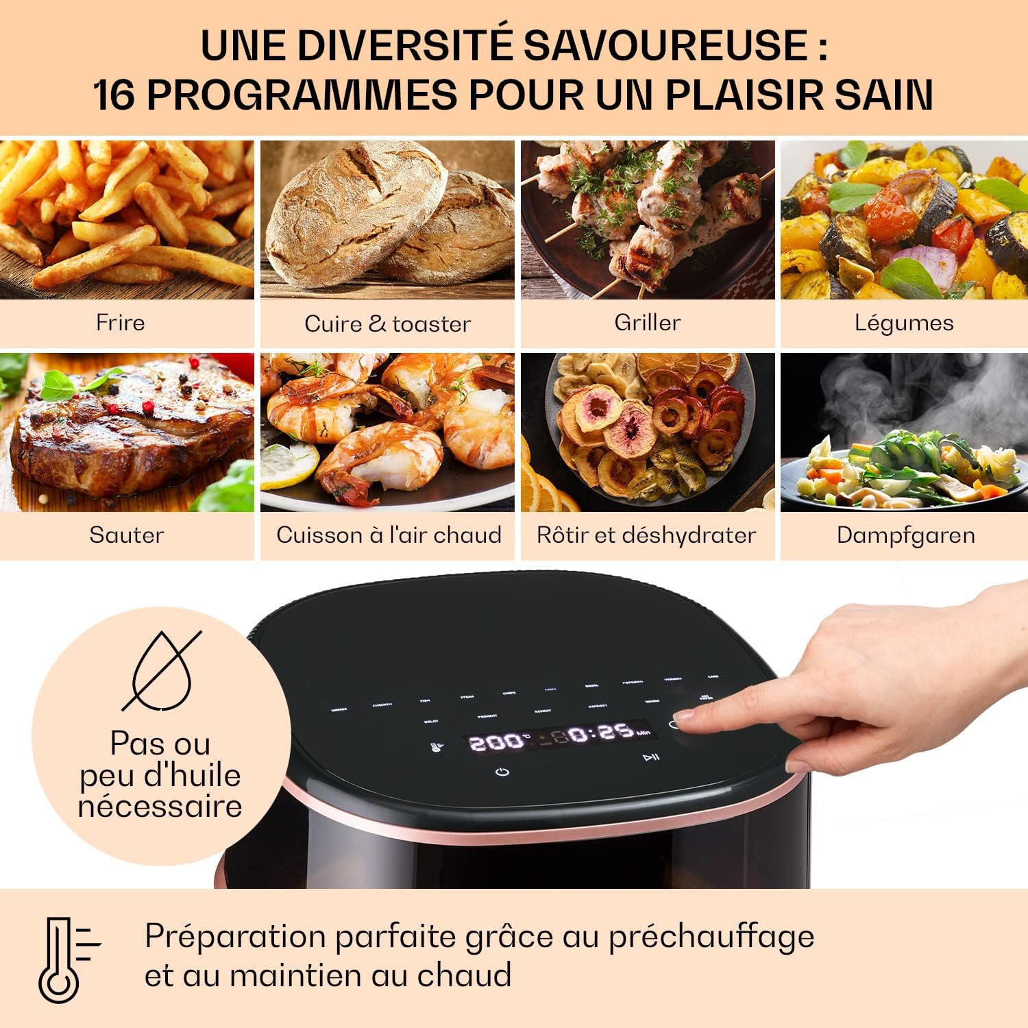 air-fryer-klarstein-air-bloom-black-7.5-litres-3