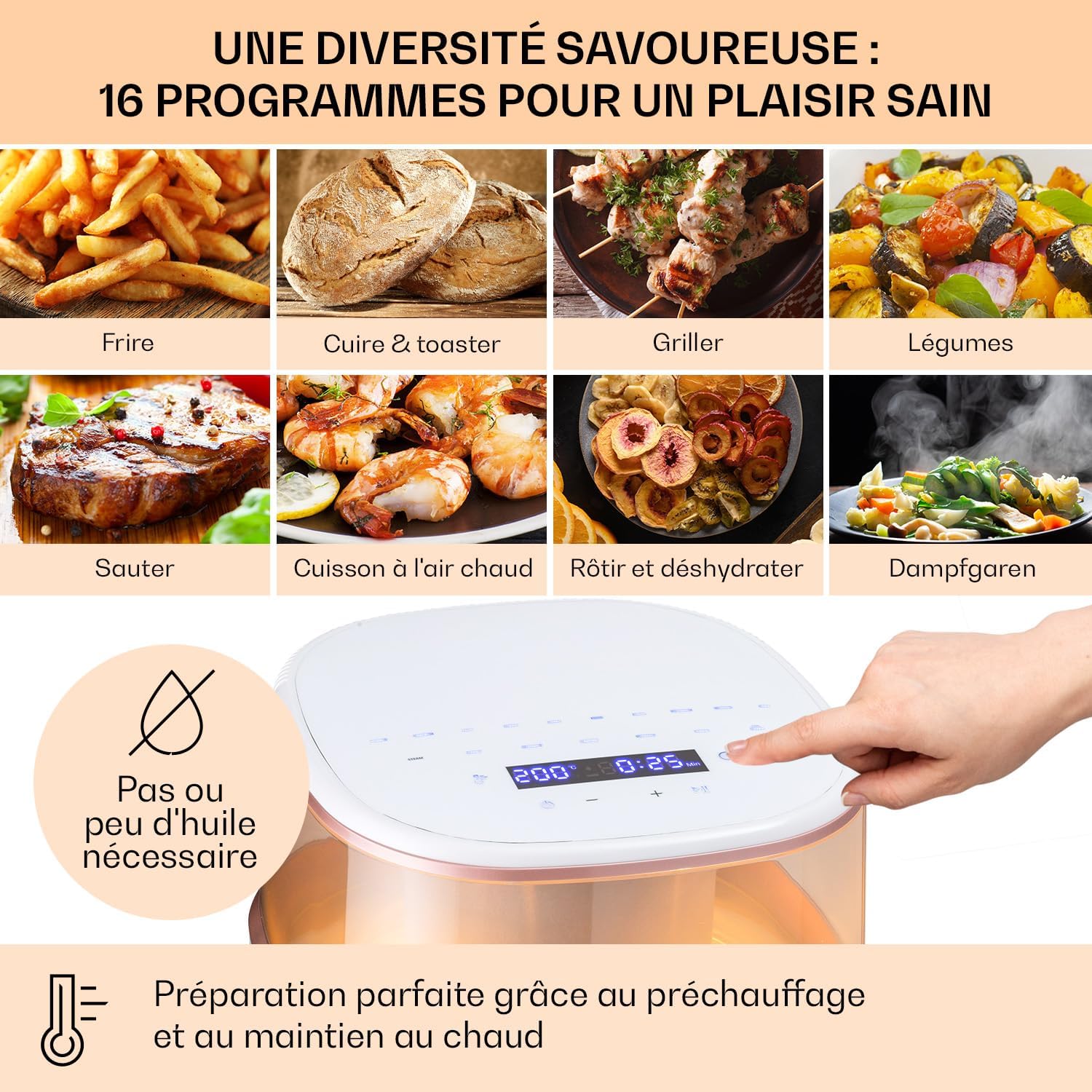 air-fryer-klarstein-air-bloom-white-7.5-litres-2