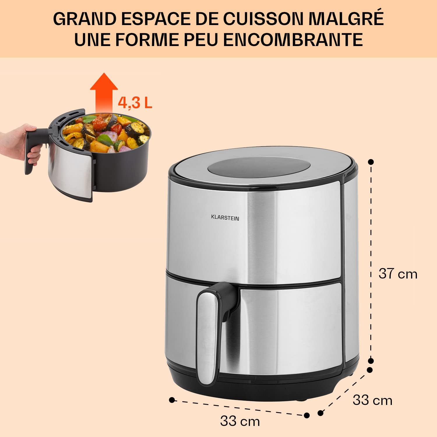 air-fryer-klarstein-crisp-pro-4.3-litres-3