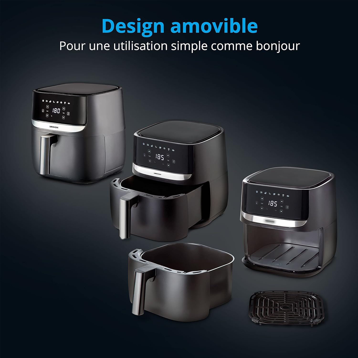 air-fryer-medion-md10532-5.7-litres-noir-2
