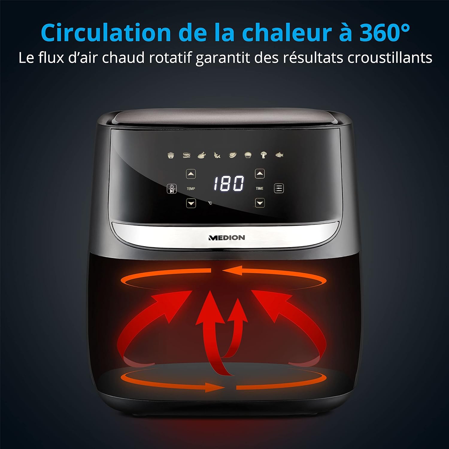 air-fryer-medion-md10532-5.7-litres-noir-3