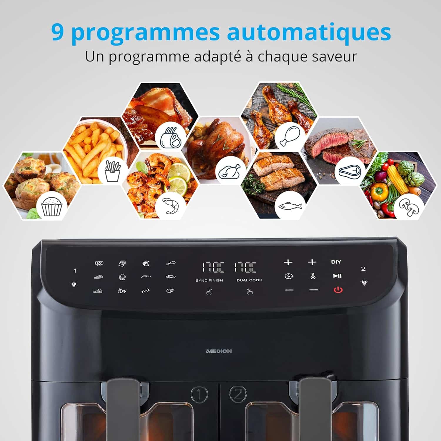 air-fryer-medion-md11760-8.7-litres-noir-2