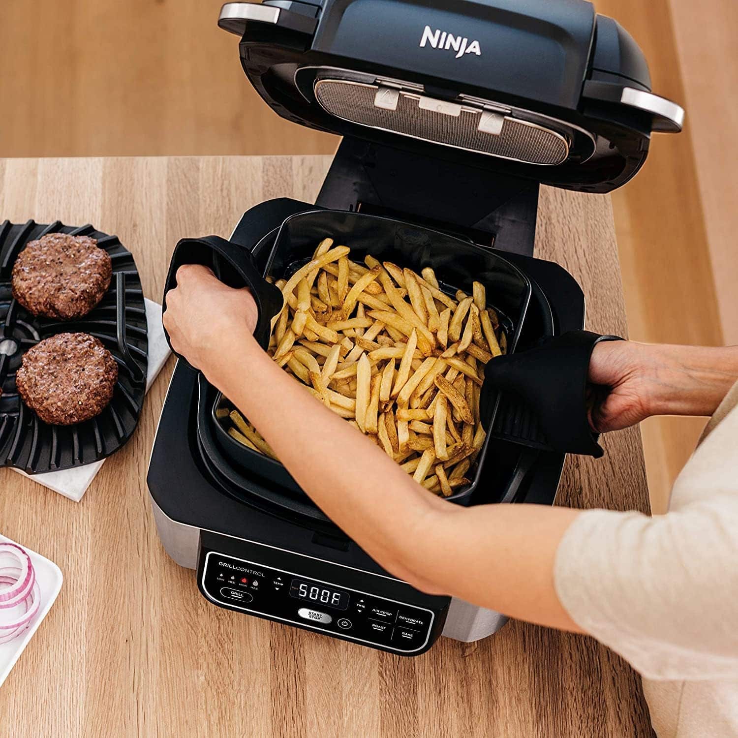 air-fryer-ninja-AG302-noir-argente-3