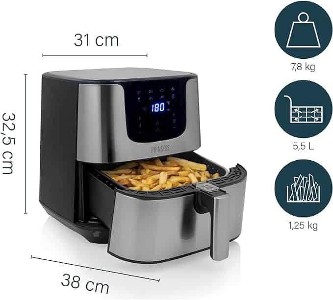 air-fryer-princess-5.5-litres-inox-2