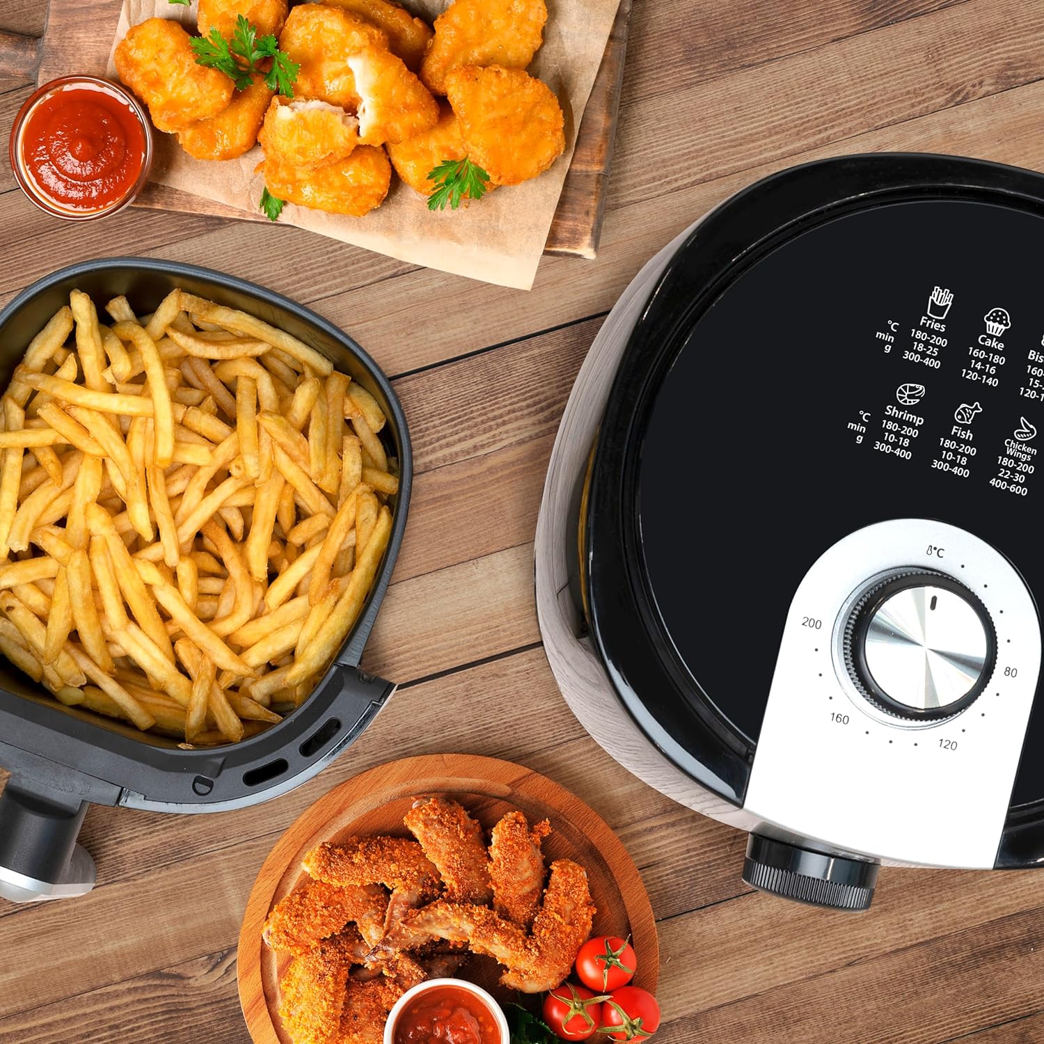 air-fryer-Alpina-8711252245416-2-litres-noir-acier-2