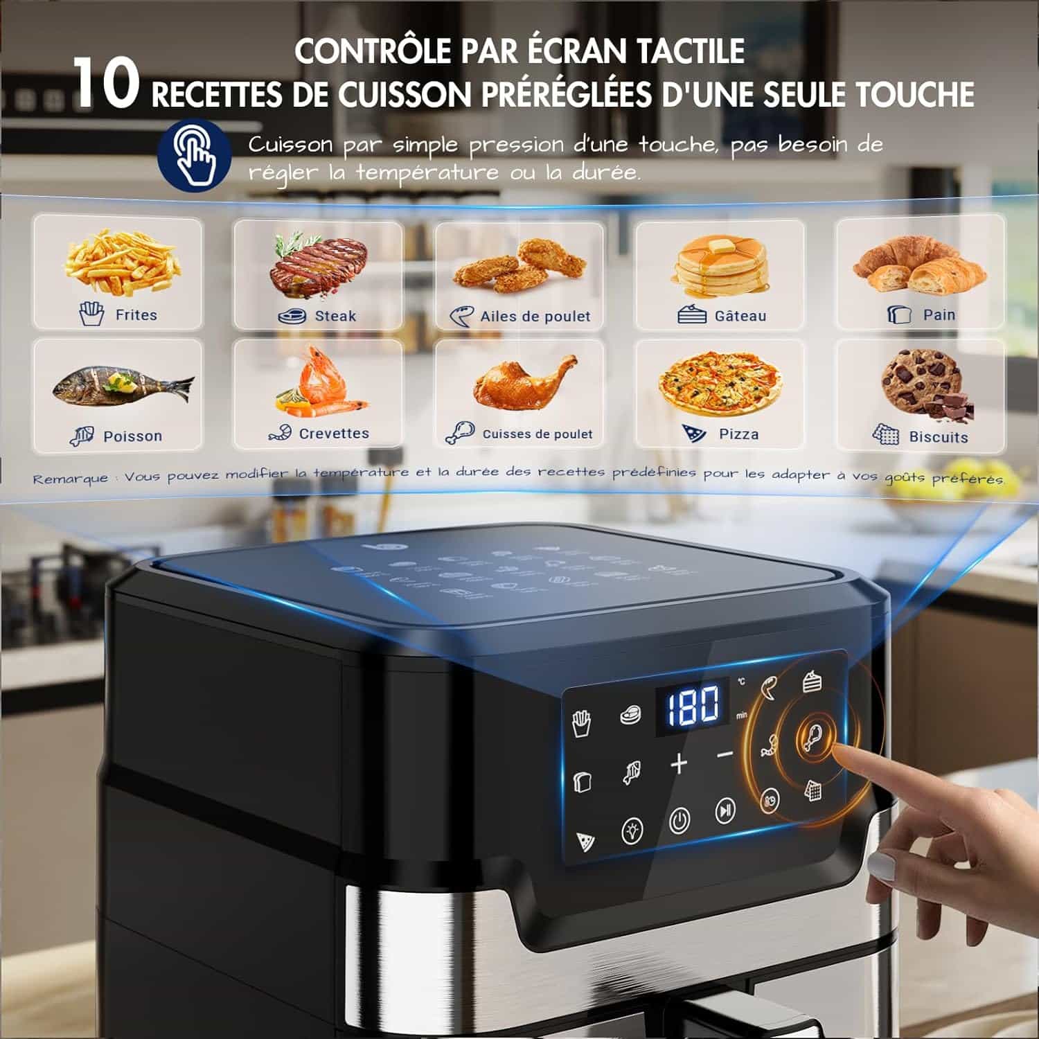 air-fryer-BALITTA- RA660DV-6-litres-noir-acier-2