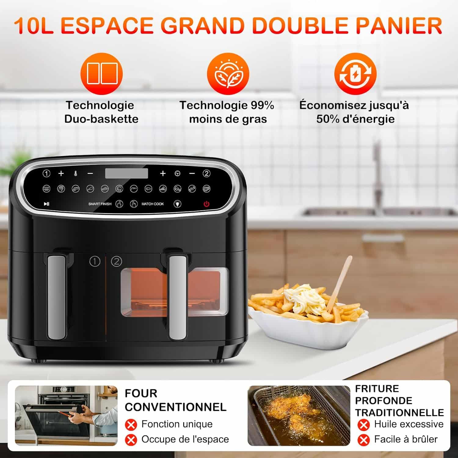 air-fryer-Gidgimo-10-litres-noir-3