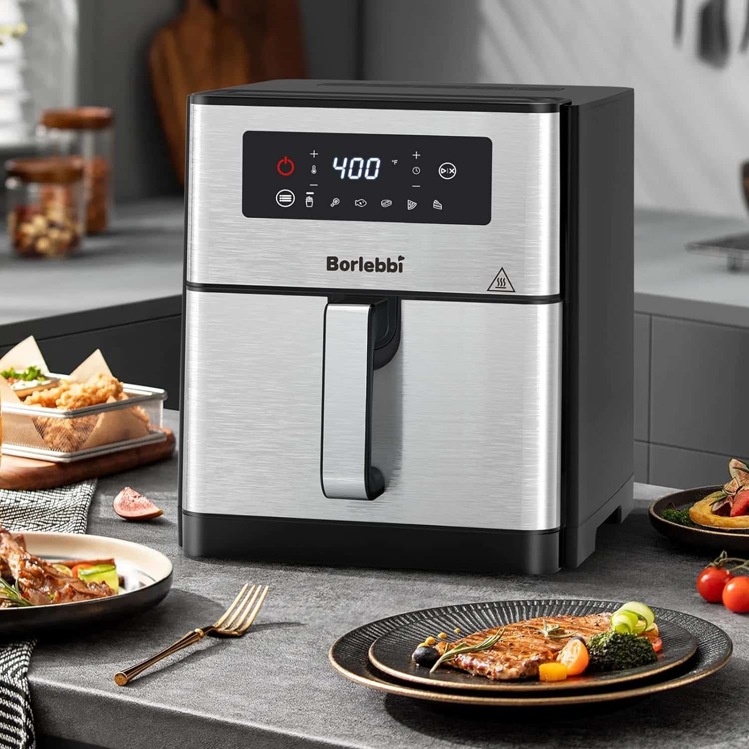 air-fryer-Hikyskin-borlebbi-9.5-litres-acier-noir-2