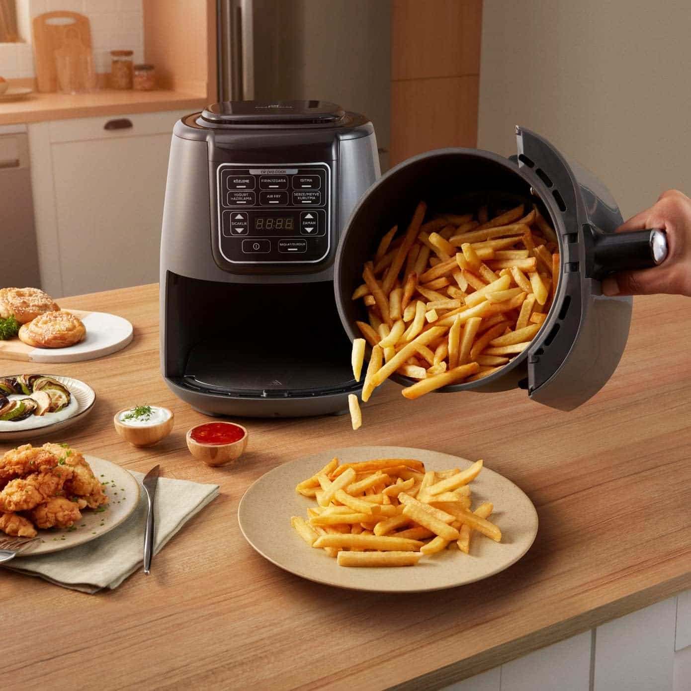 air-fryer-Karaca-4-litres-gris-3