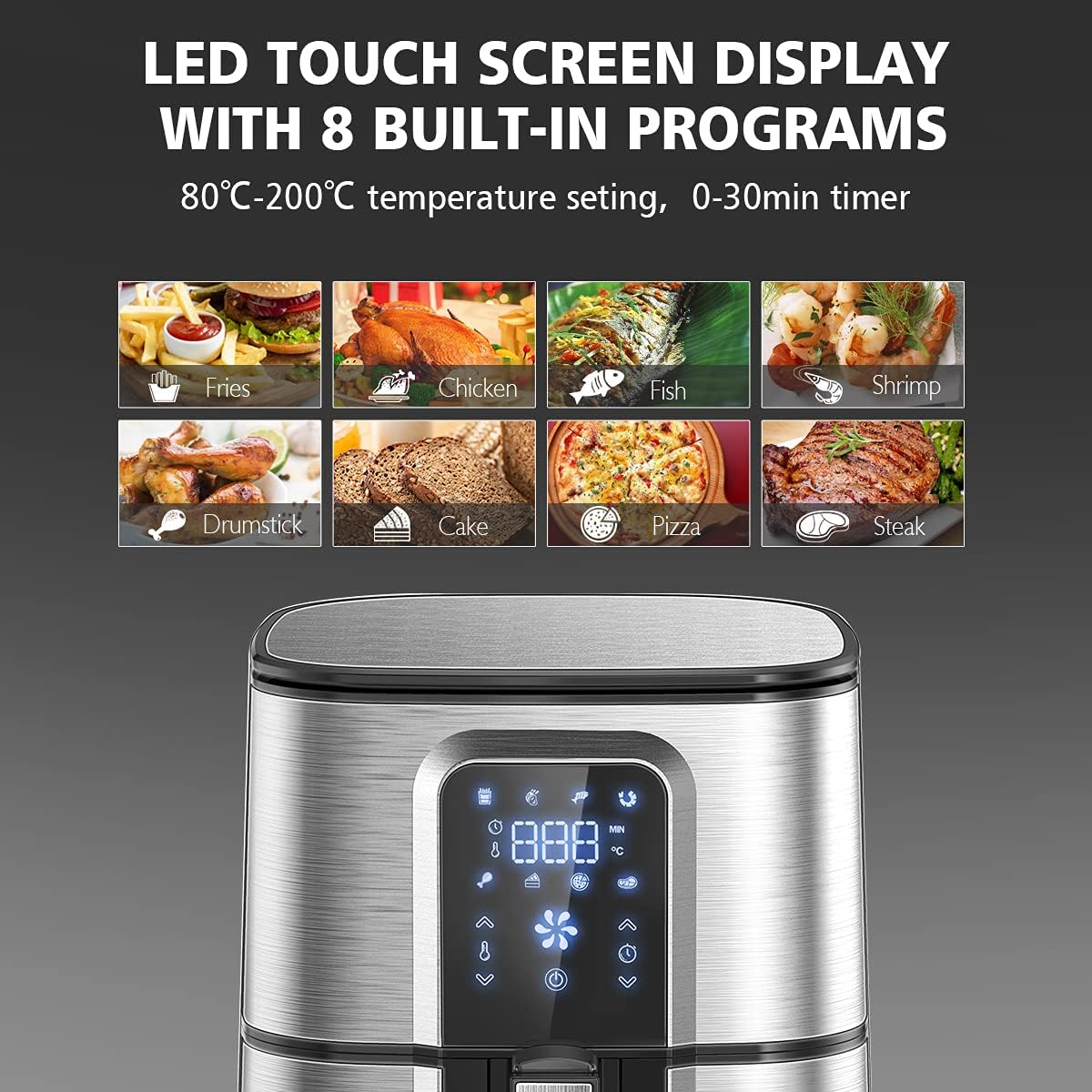 air-fryer-OZEANOS-OZEANOS65174-5.5-litres-noir-acier-2
