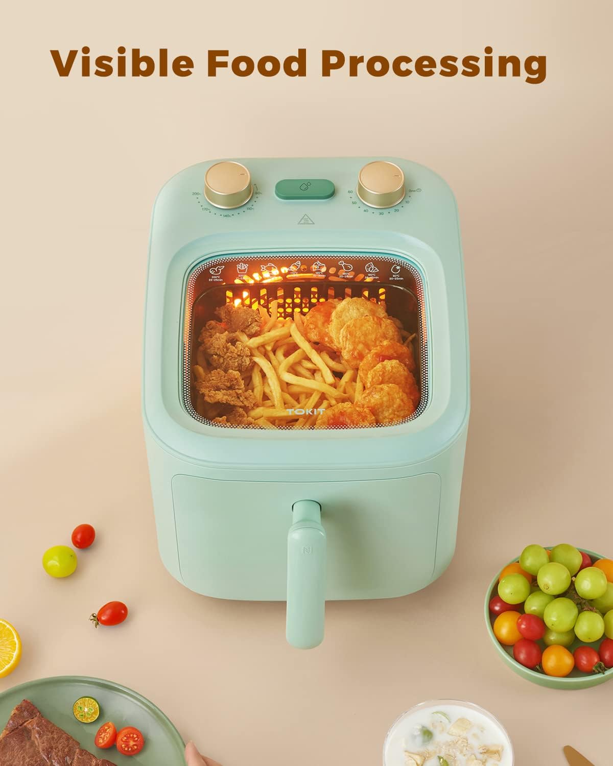 air-fryer-TOKIT-TKZ020EU-5-litres-vert-3