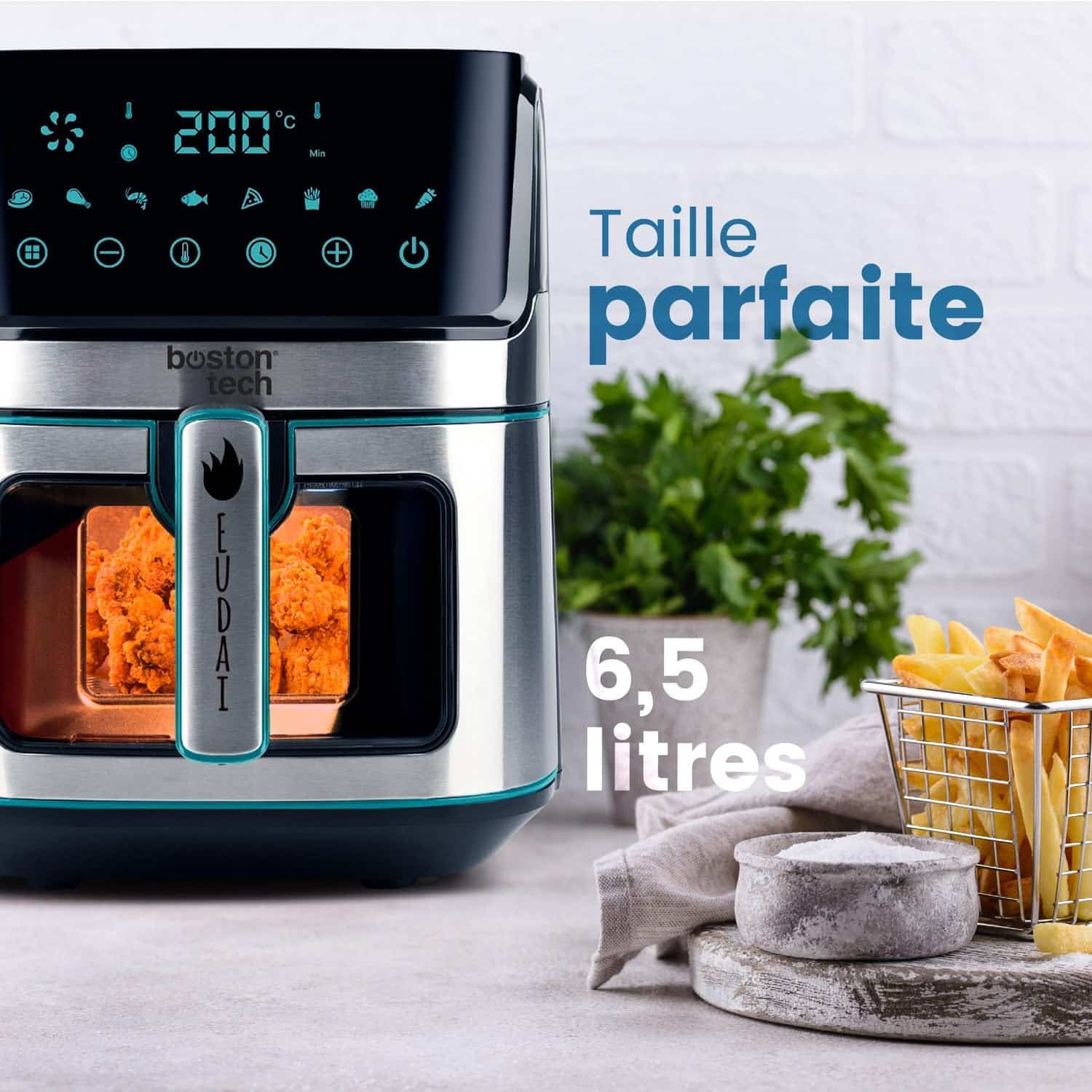 air-fryer-eudai-HK113-6.5-litres-noir-acier-2