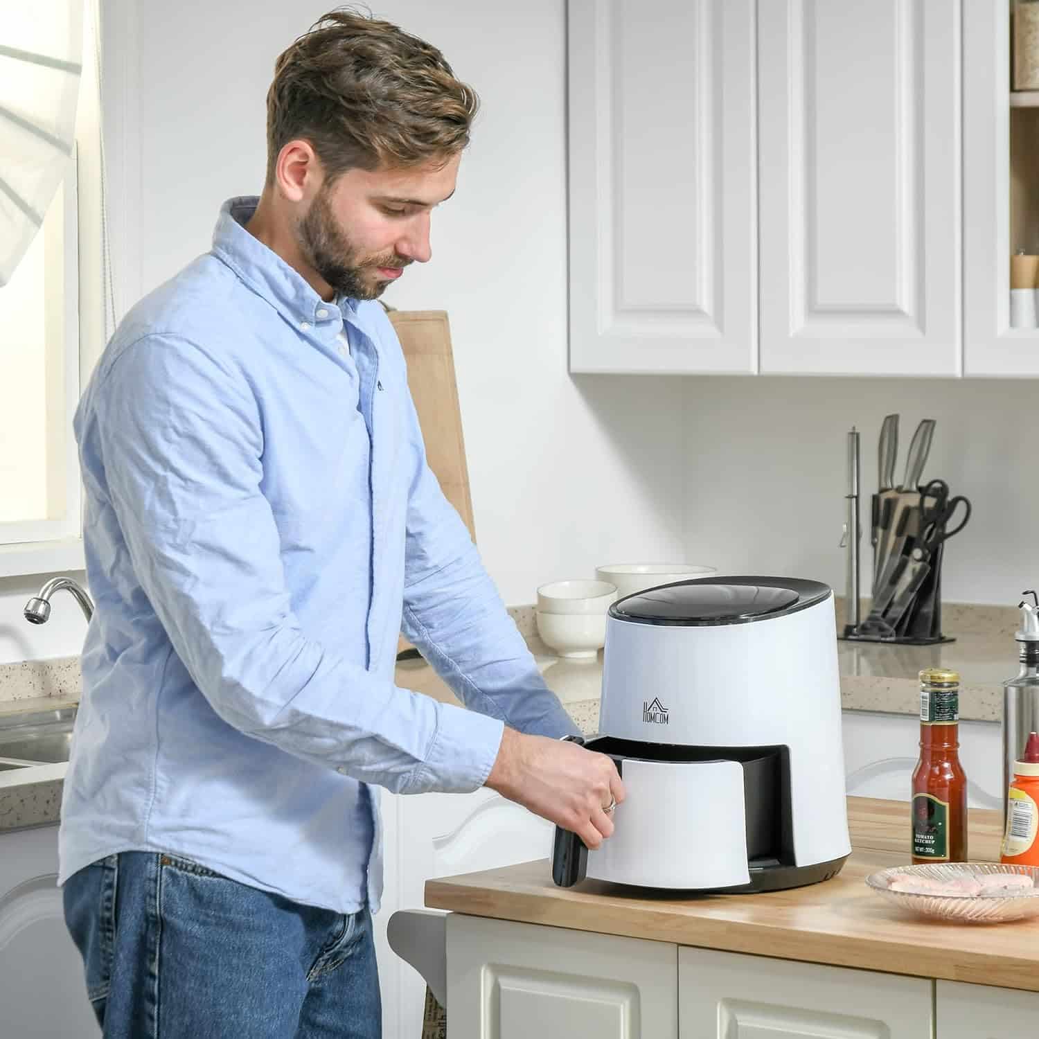 air-fryer-homcom-FR800-114V900531-2.5-litres-blanc-3