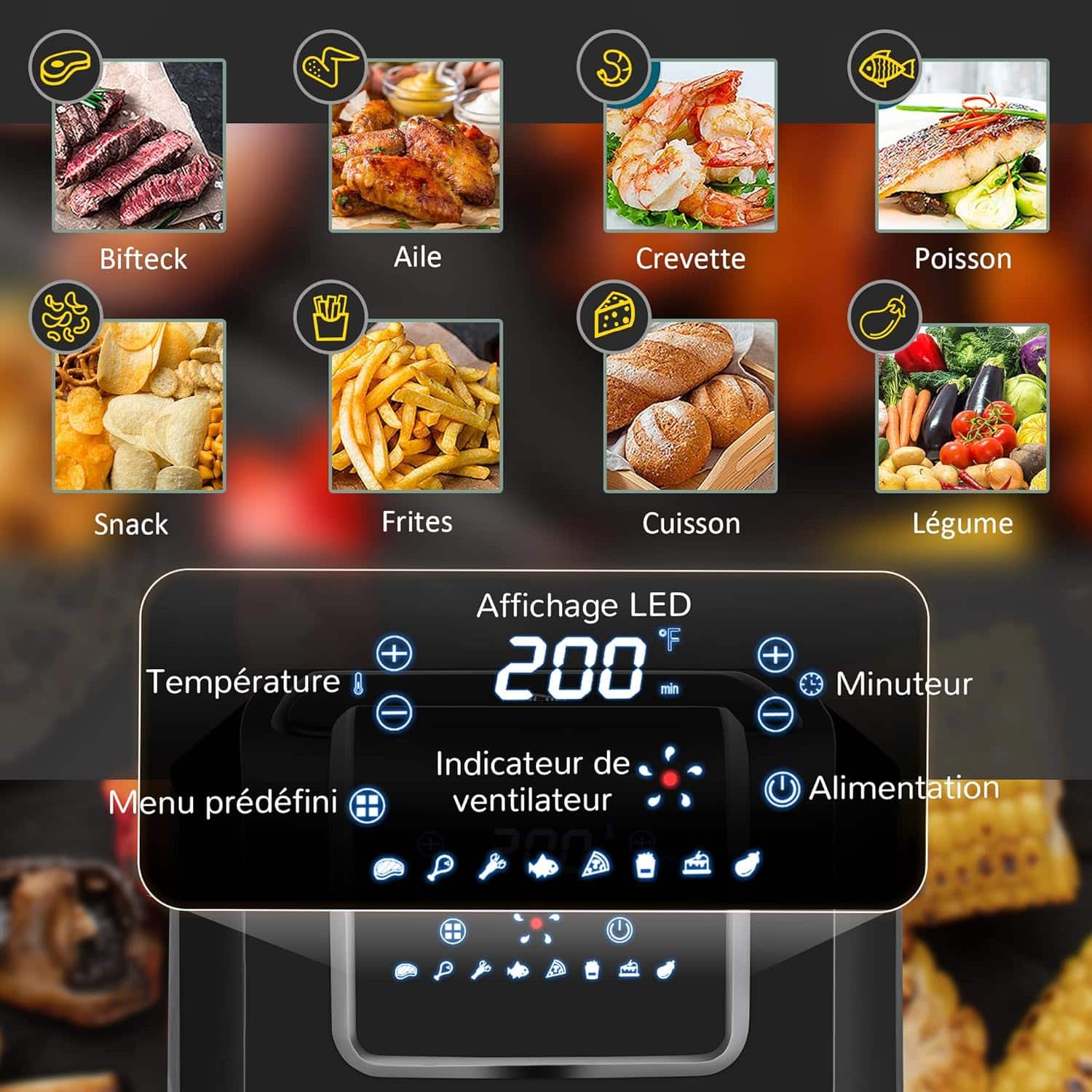 air-fryer-homcom-FR800-120V900531-6.5-litres-noir-2