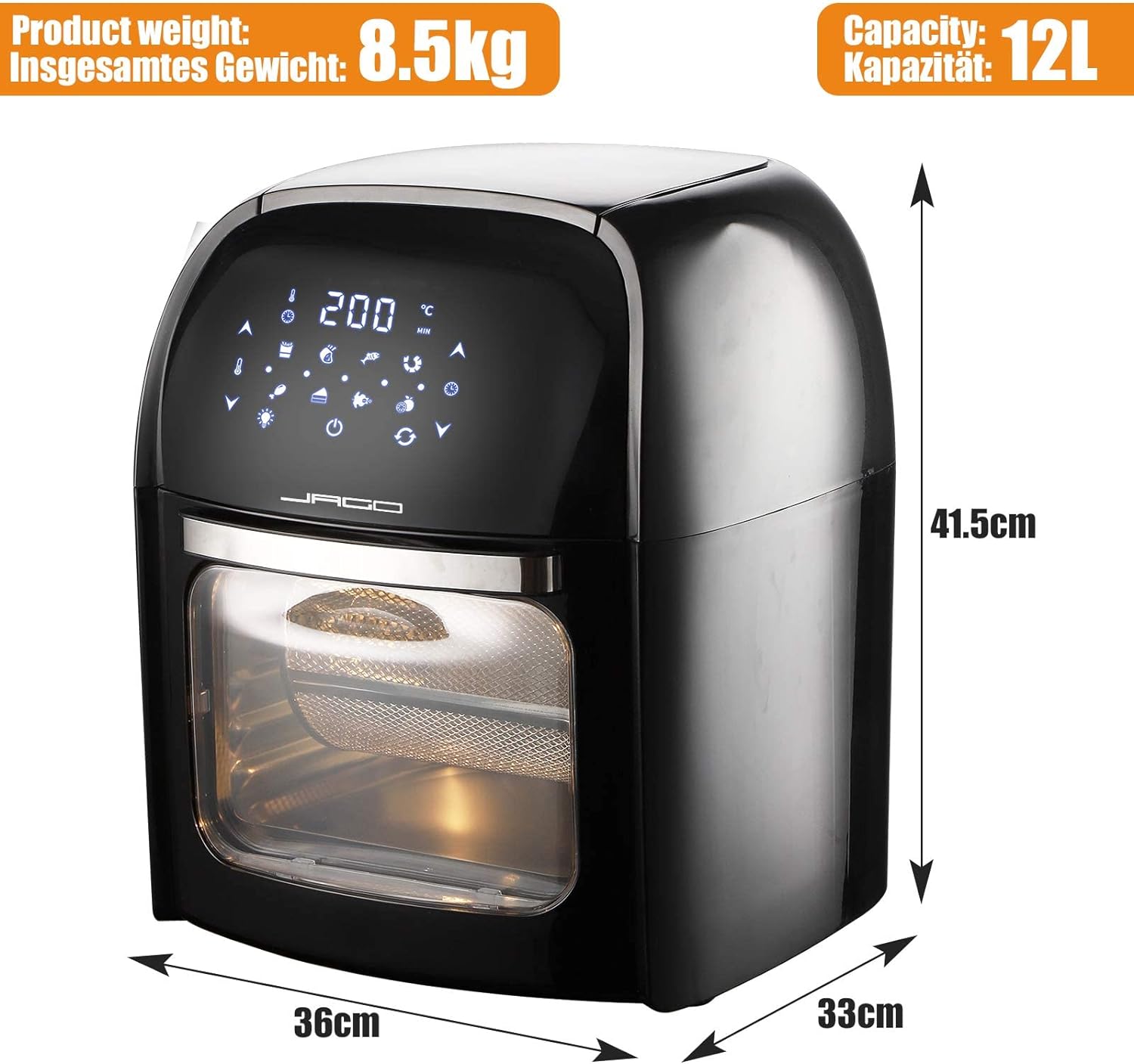 air-fryer-jago-ARFR03-12-litres-noir-2