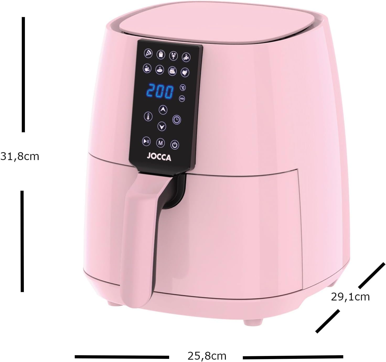 air-fryer-jocca-63627-3.8-litres-rose-3