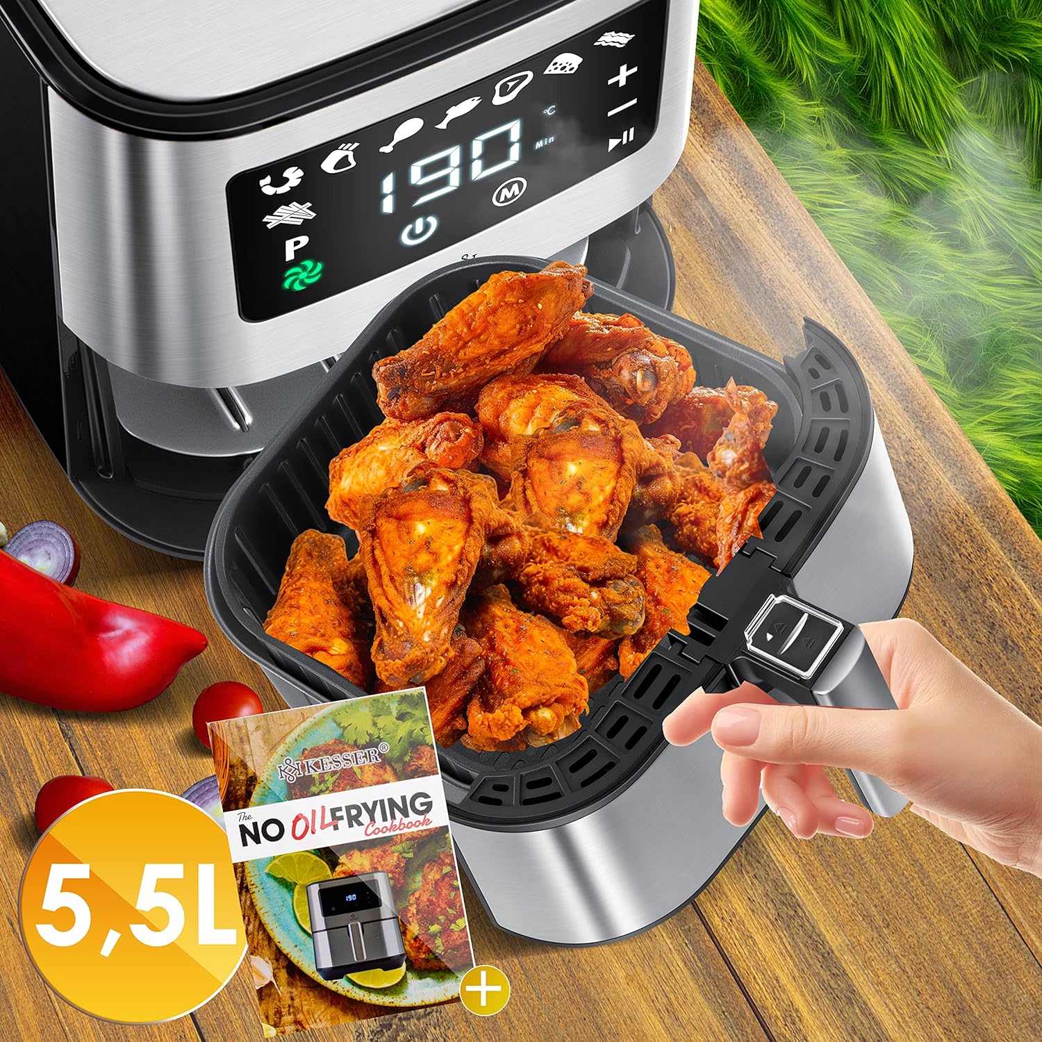 air-fryer-kesser-HU-XI-201-5.5-litres-noir-acier-3