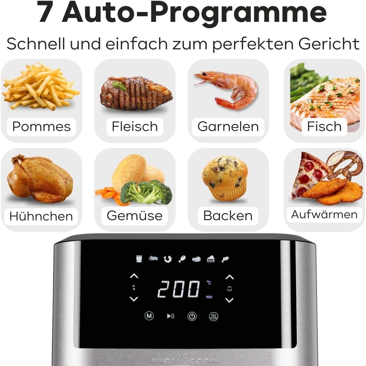 air-fryer-proficook-PC-FR1269H-8-litres-noir-2