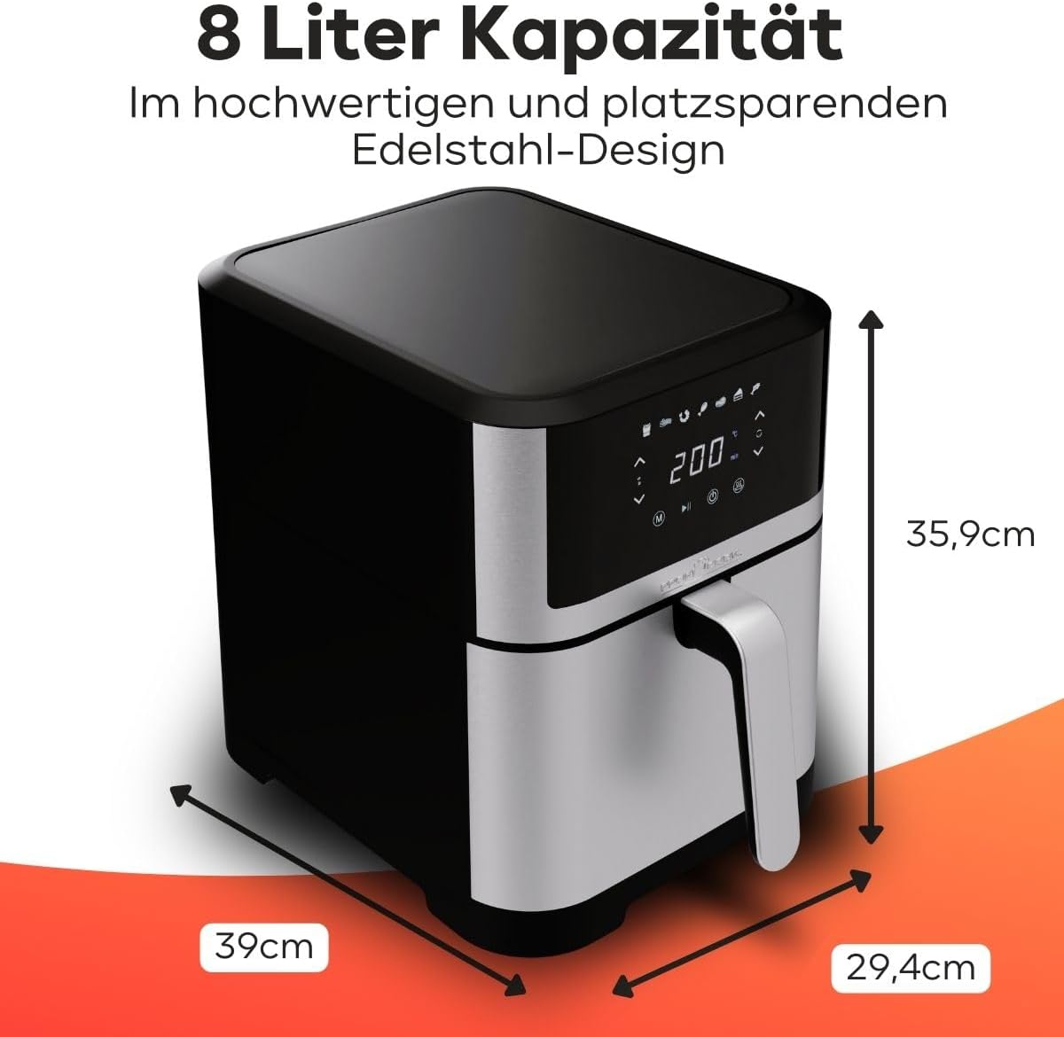 air-fryer-proficook-PC-FR1269H-8-litres-noir-3