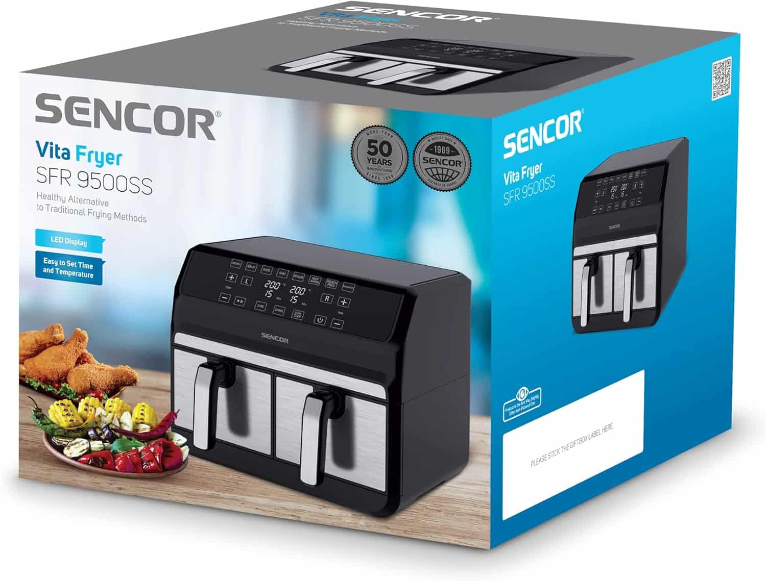 air-fryer-sencor-SFR-9500SS-8-litres-noir-2