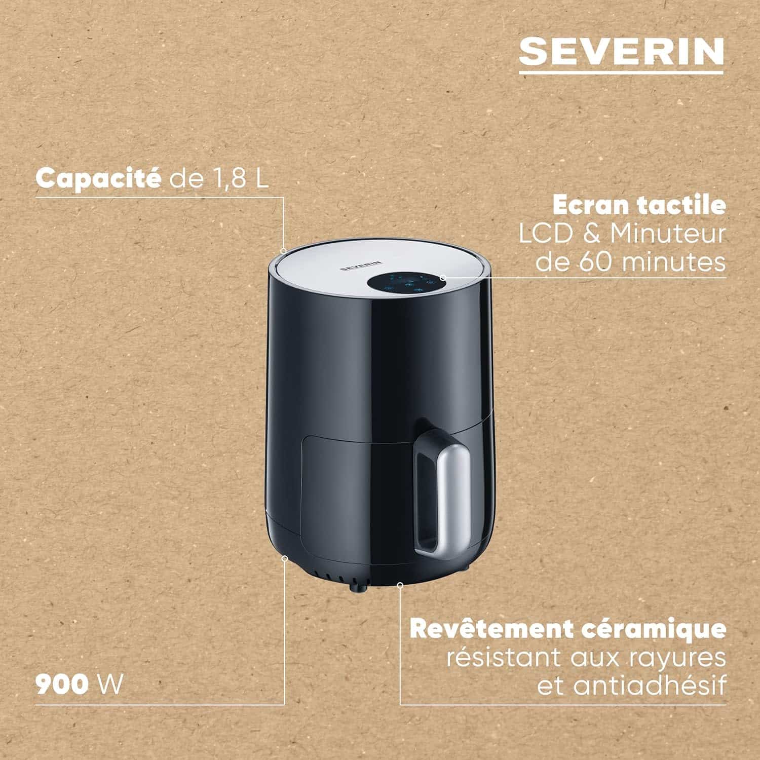 air-fryer-severin-fr-2455-1.8-litres-acier-noir-2