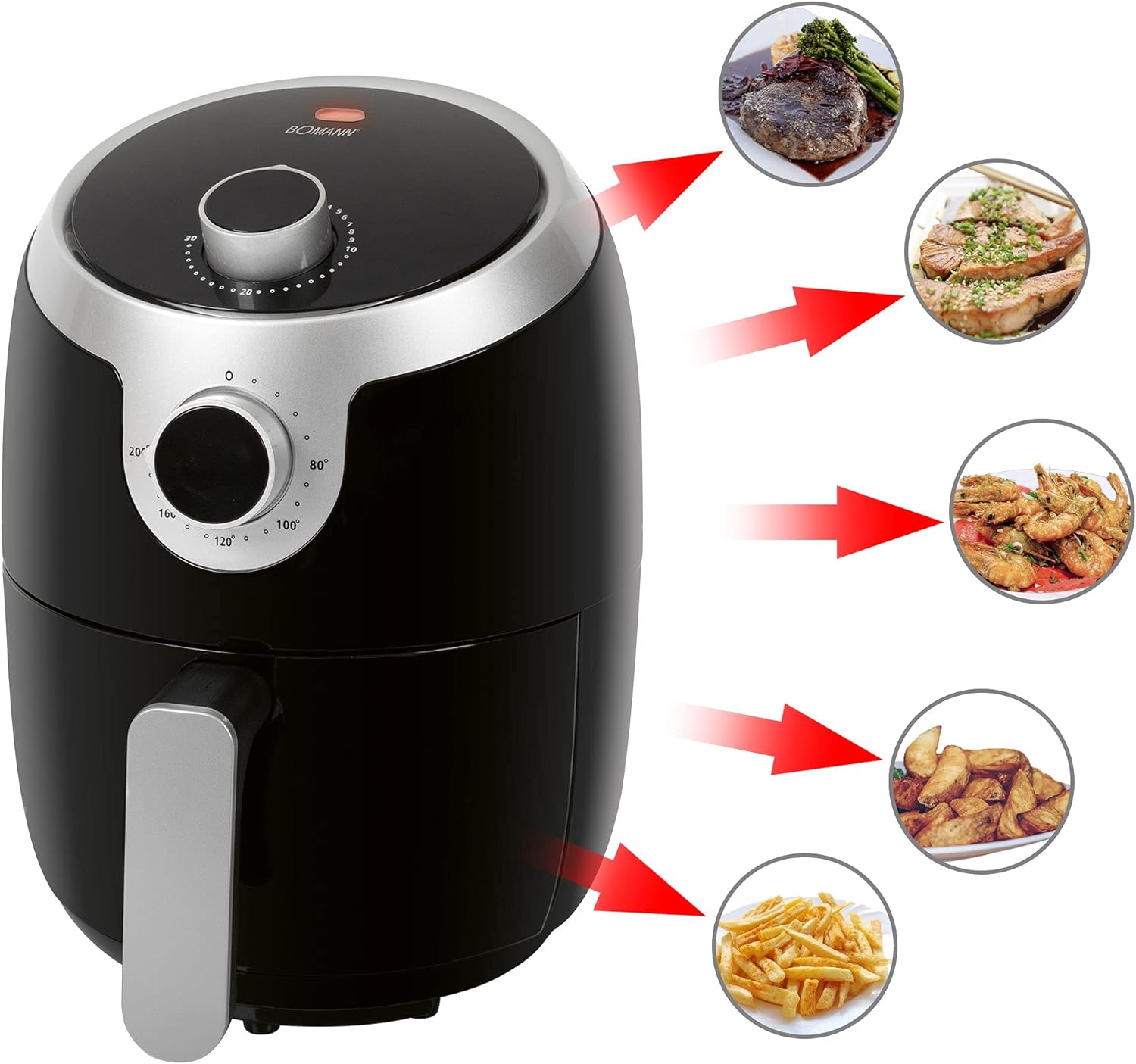 air-fryer-bomann-fr-6050-h-cb-1-8-litres-noir-2