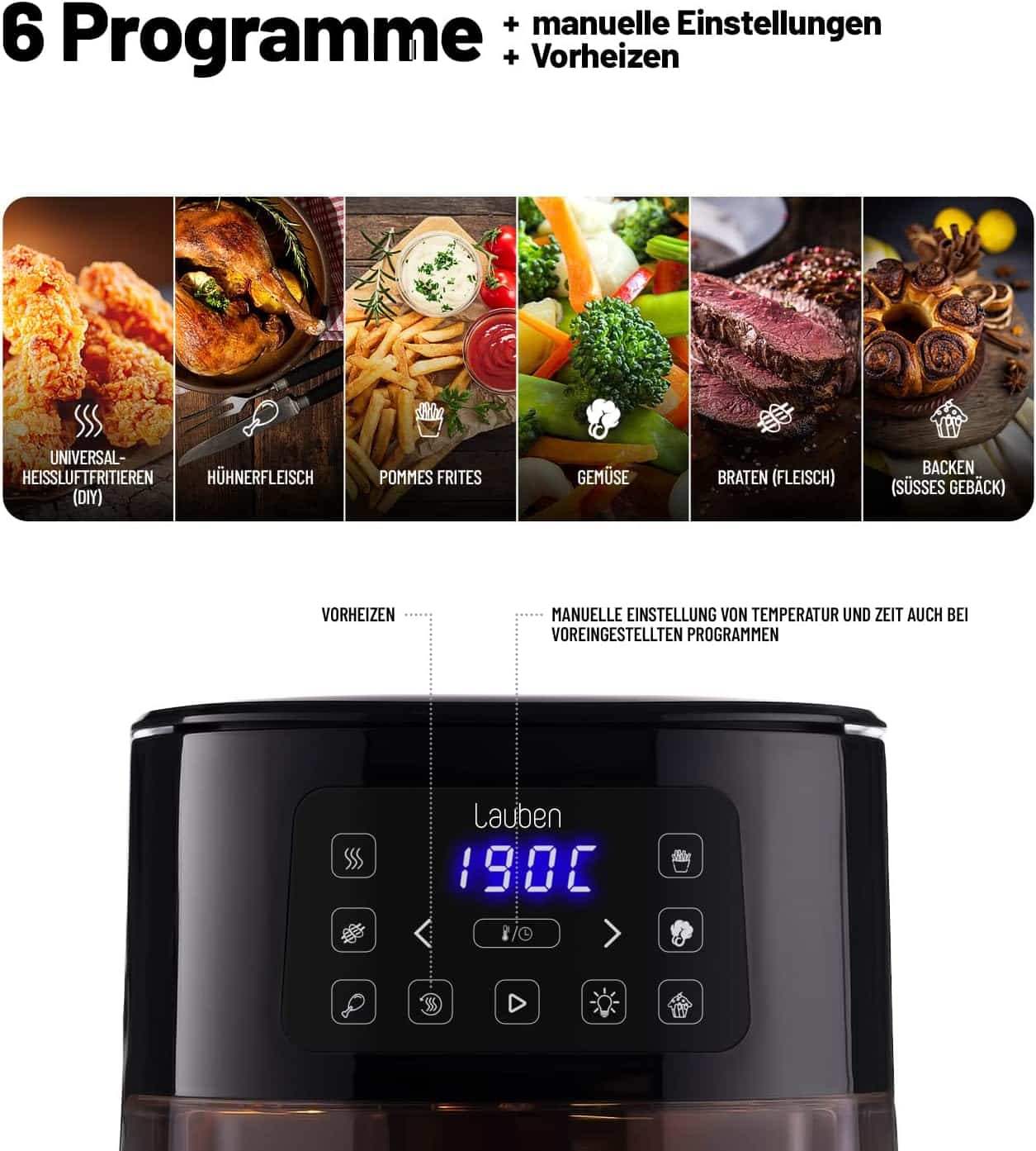air-fryer-lauben-4000bc-4-litres-noir-2