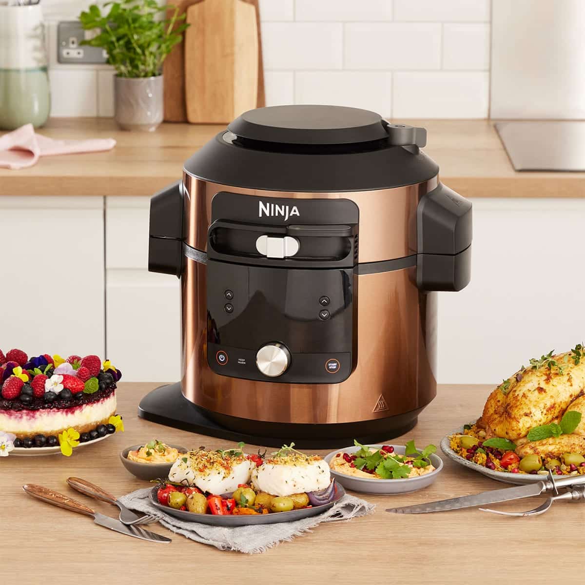 air-fryer-ninja-smartlid-ol650eucp-7-5-litres-cuivre-2