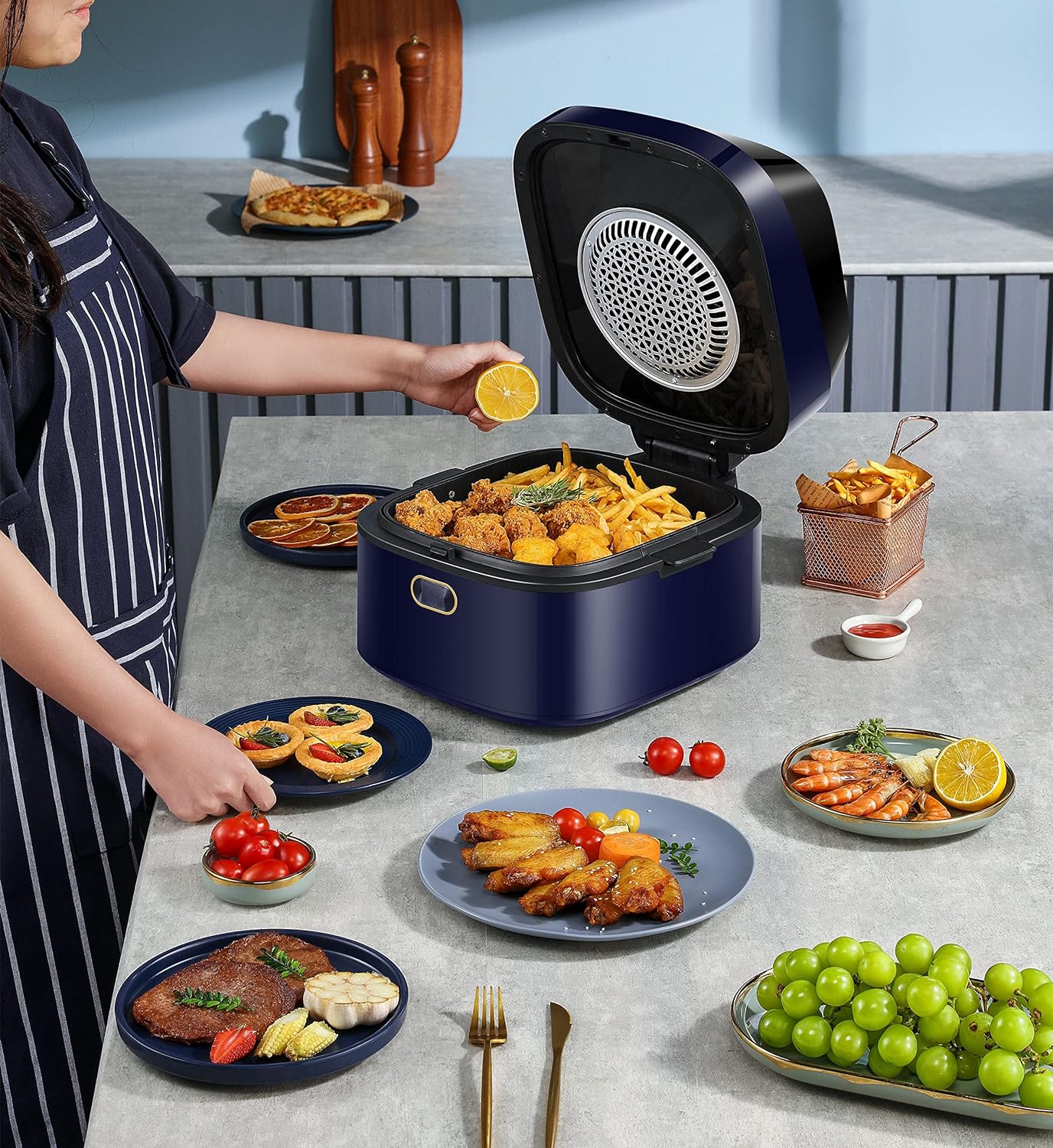 air-fryer-sirge-e-fry-serie-xxl-7-litres-bleu-3