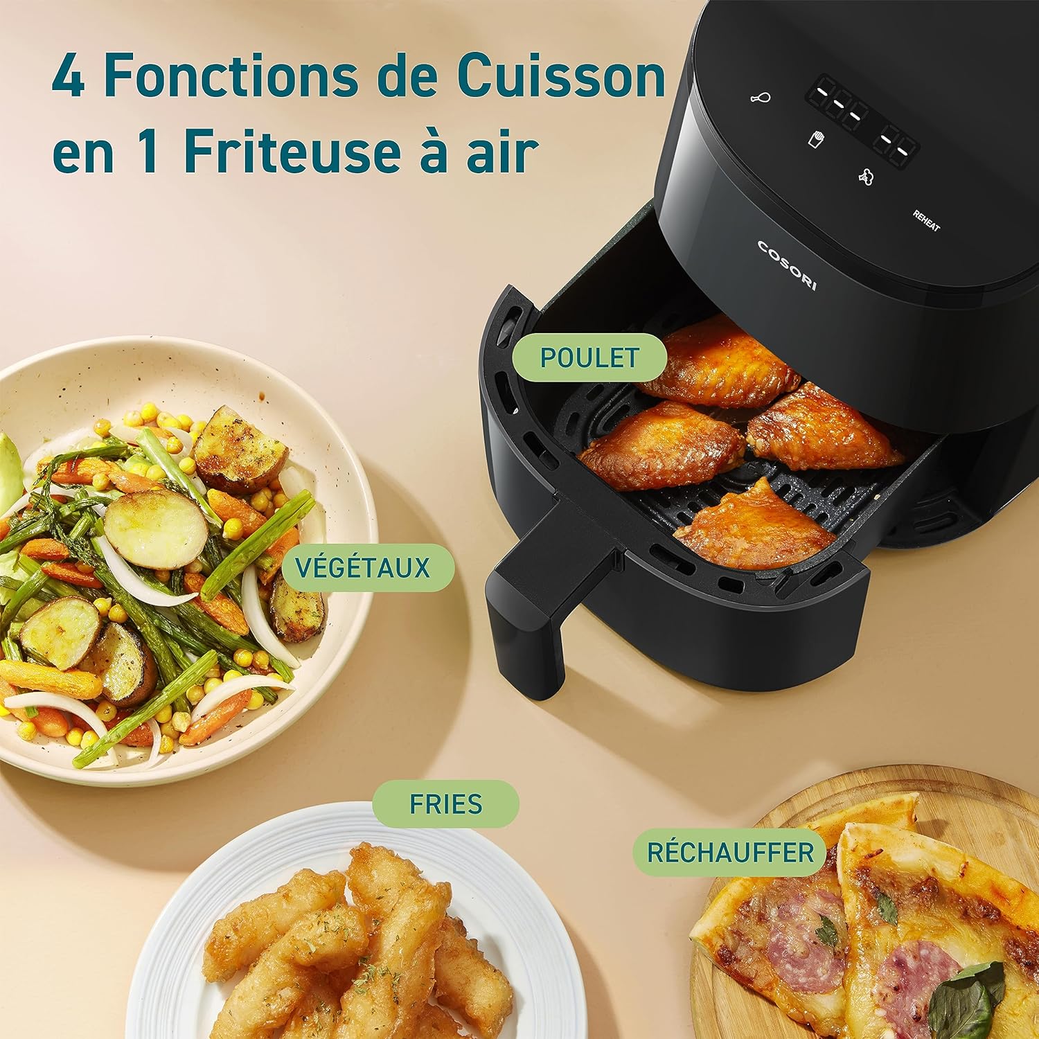 air-fryer-cosori-caf-li211-2-litres-noir-3