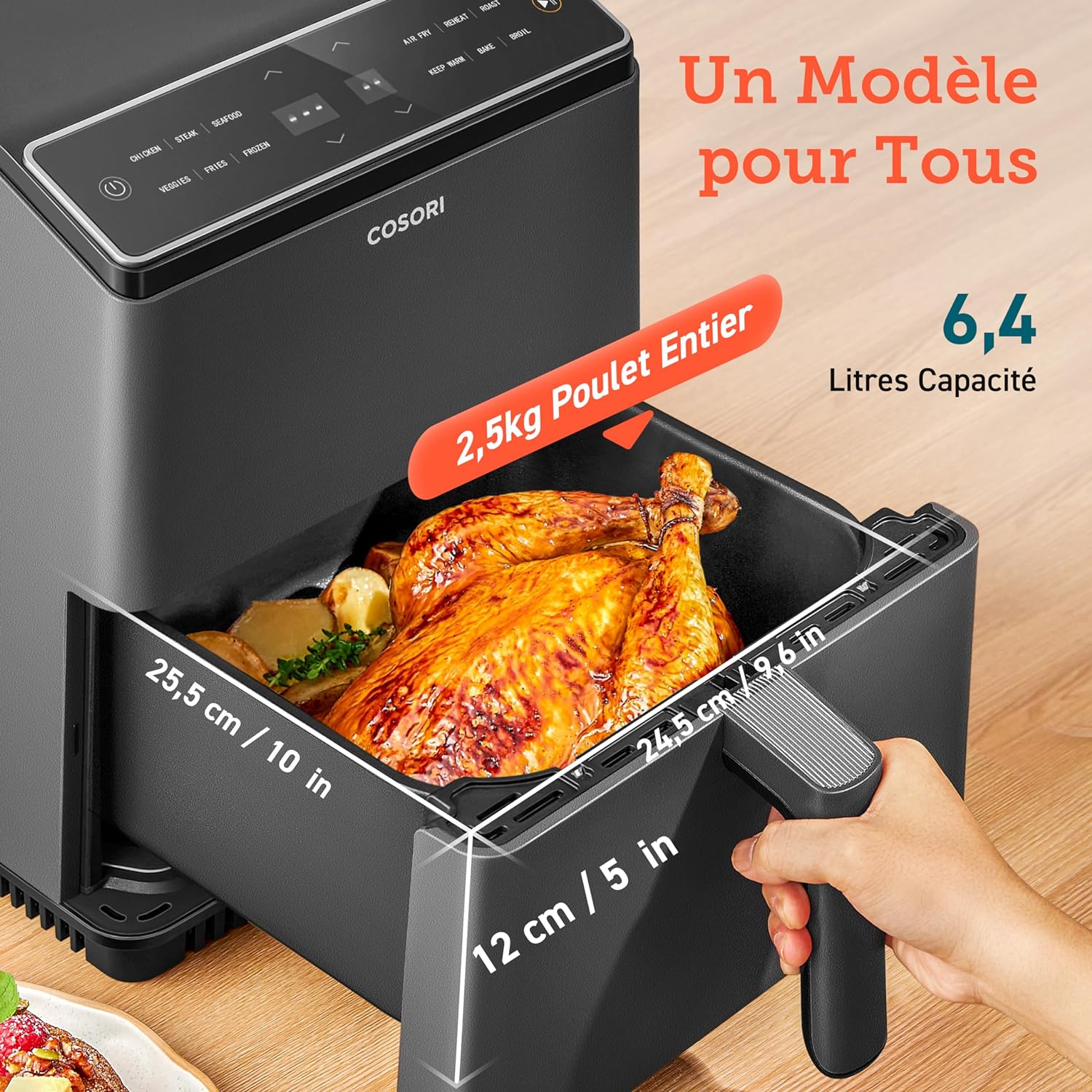 air-fryer-cosori-caf-p583s-6-4-litres-noir-2