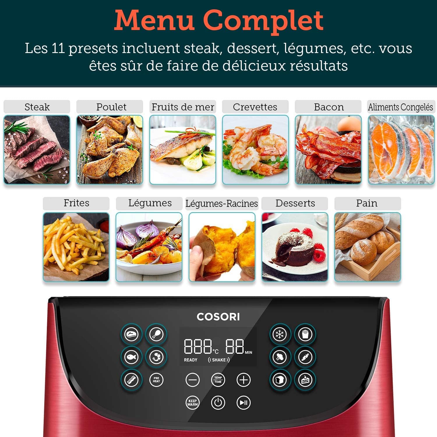 air-fryer-cosori-cp158-af-r-5-5-litres-rouge-2