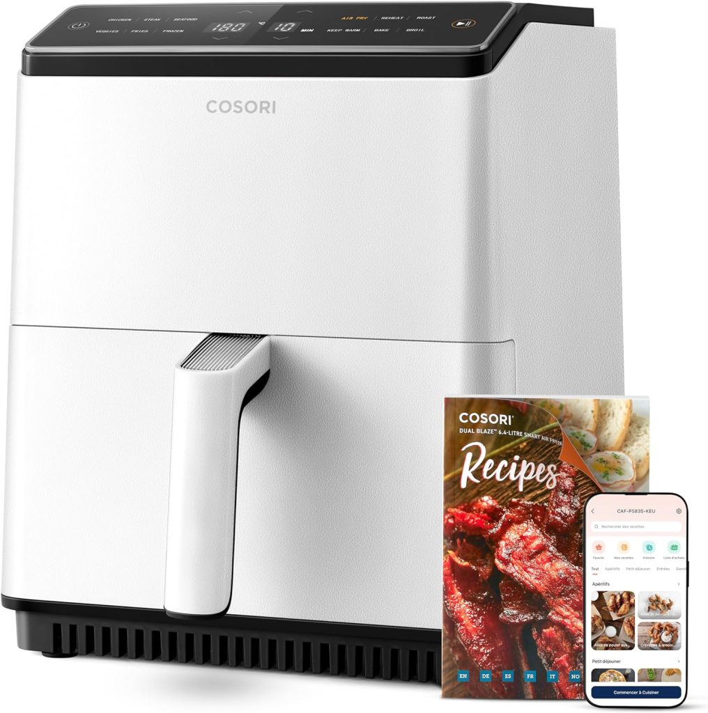 air-fryer-cosori-dual-blaze-b-6-4-litres-blanc