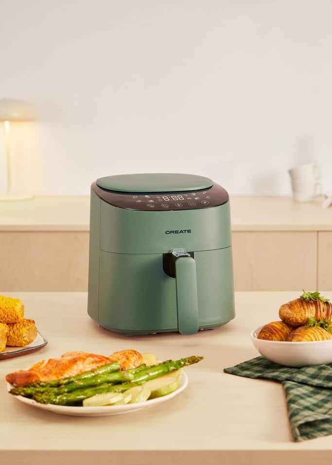 air-fryer-create-pro-compact-friteuse-sans-huile-vert-sauge-3-5-litre-2
