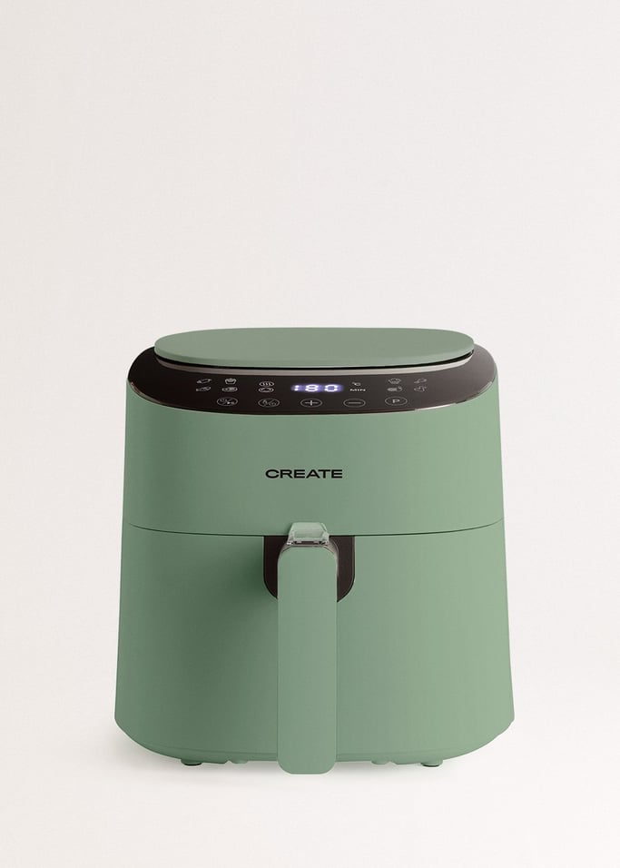 air-fryer-create-pro-compact-friteuse-sans-huile-vert-sauge-3-5-litre