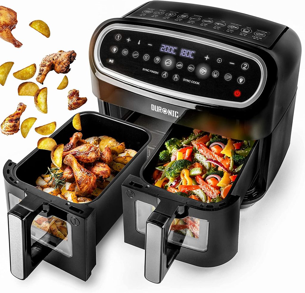 air-fryer-duronic-af24-double-tiroirs-9-litres-noir