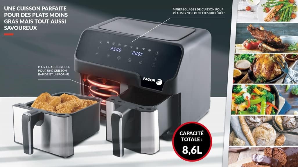 air-fryer-fagor-cooking-fry-double-8-6-litres-noir-2