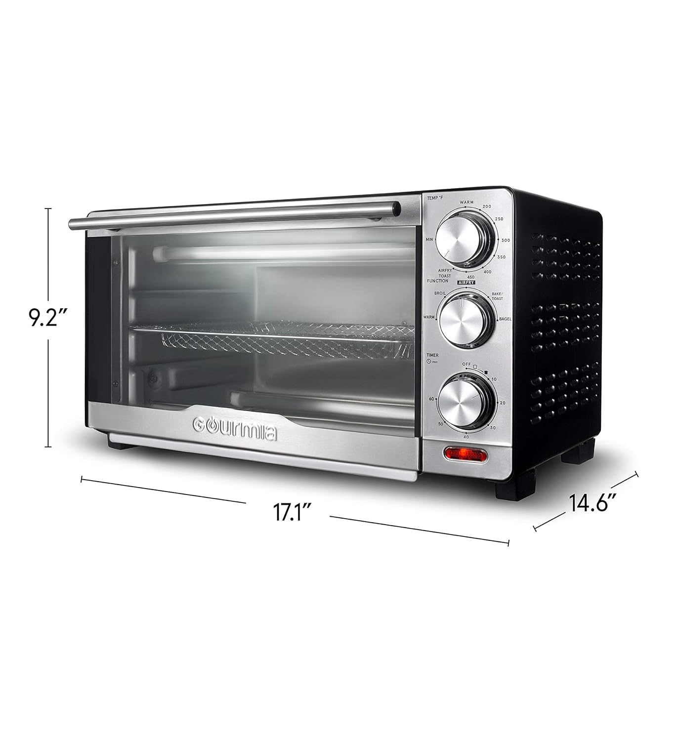 air-fryer-gourmia-gtf7350-5-3-litres-inox-3