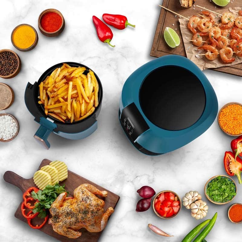air-fryer-kitchencook-airmed-3-litres-vert-2