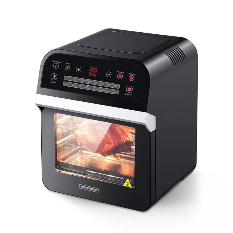 air-fryer-kitchencook-four-a-air-chaud-multifonction-airbay-12-litres-noir