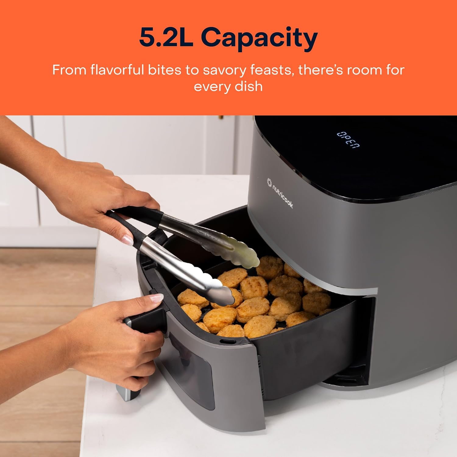 air-fryer-nutricook-essentials-digital-vision-gris-argent-5-2-litres-2