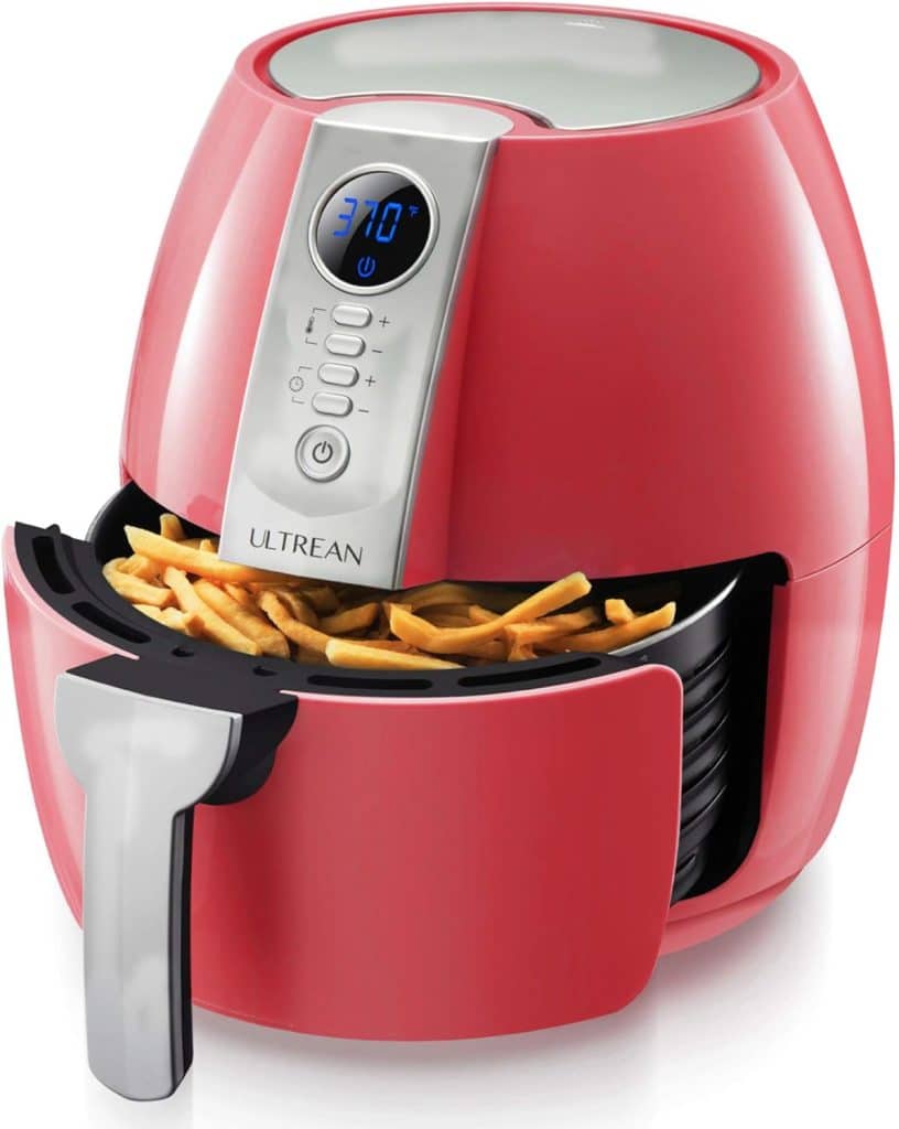 air-fryer-ultrean-hf-8018lcd-c-4-litres-rouge