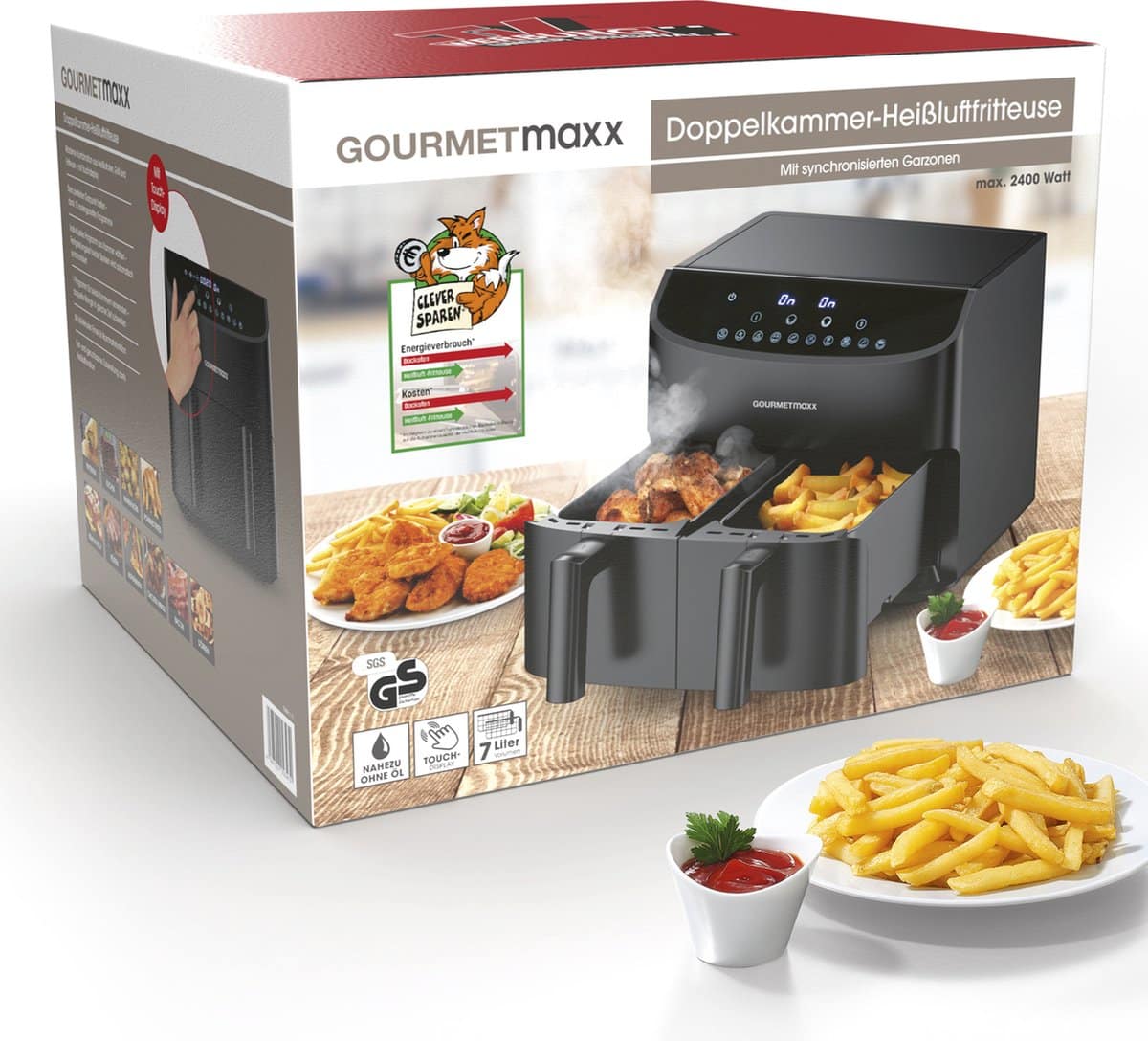 GourmetMaxx Maxxfry Duo 7L - Image 3