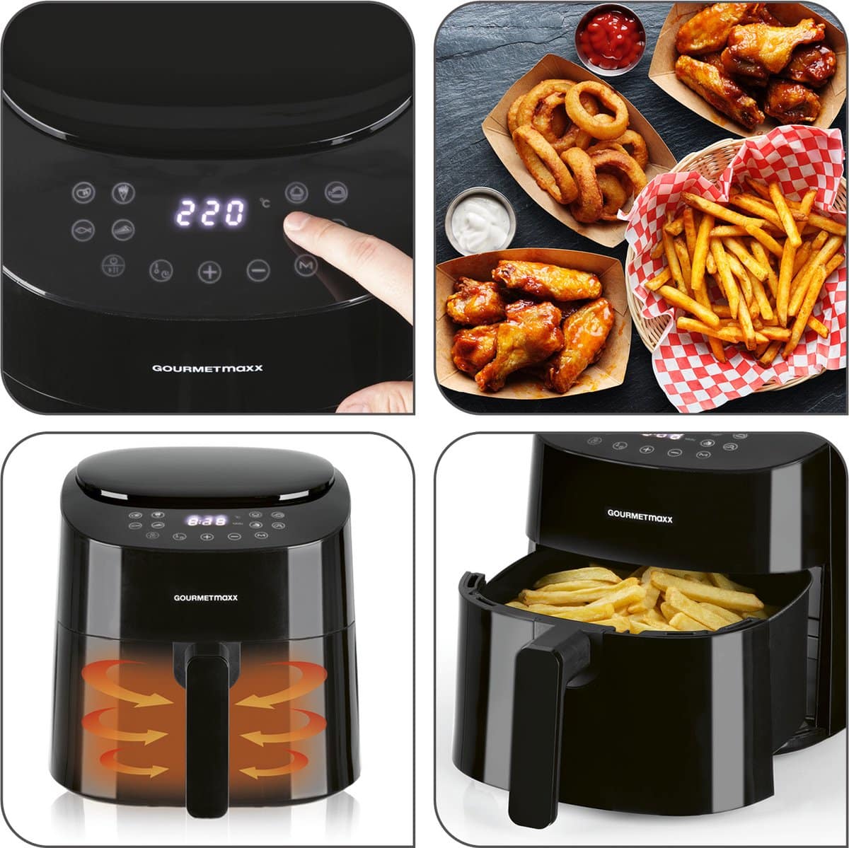 Gourmetmaxx Heißluft-Fritteuse Digital 4.5L - Image 2