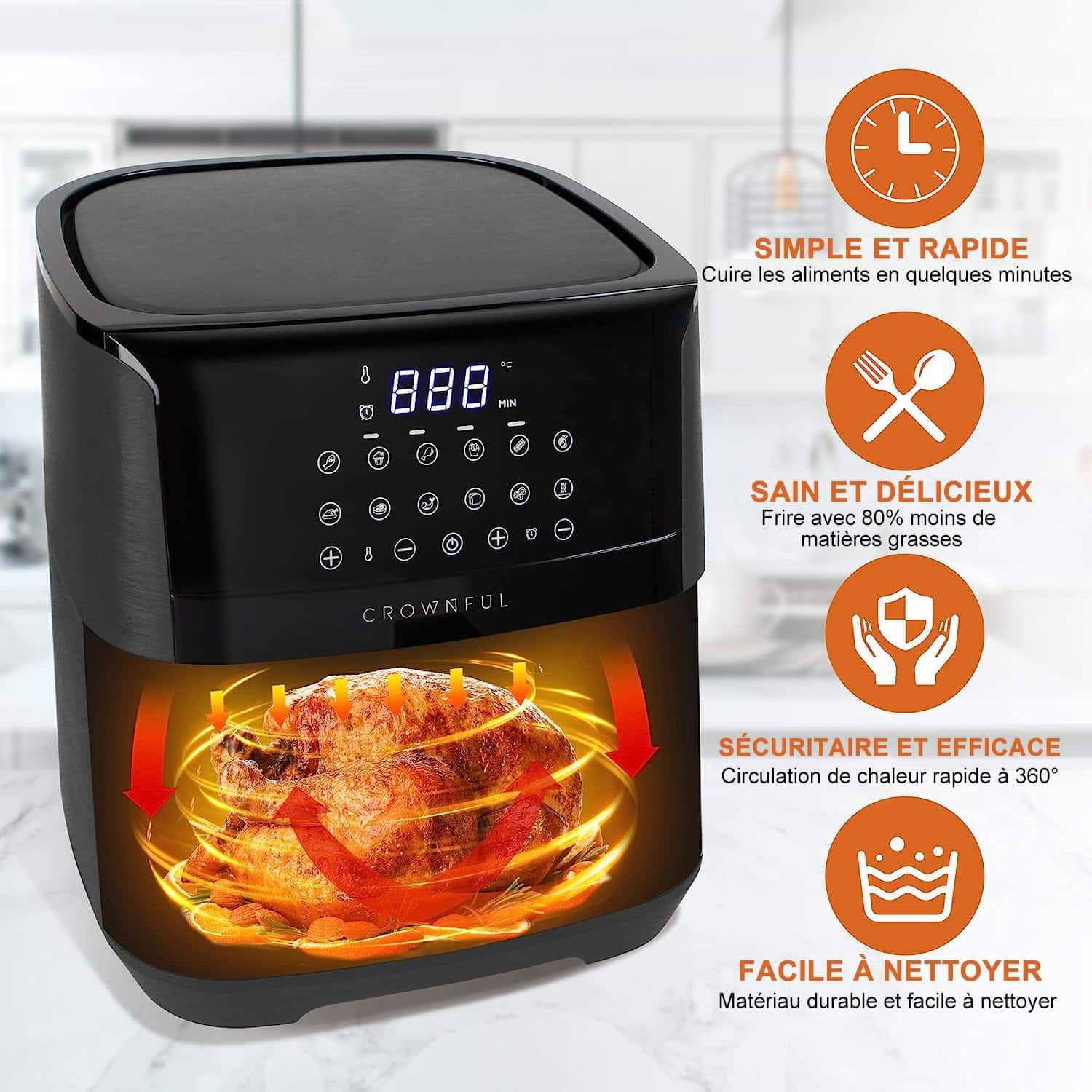 Crownful Crofry air pro Digital 6.2L - Image 3