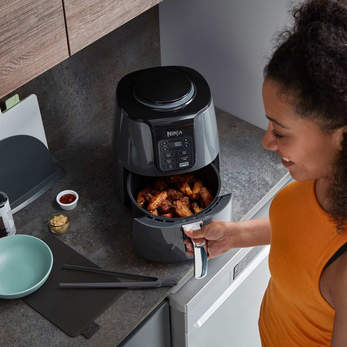 air-fryer-ninja-af100uk-3-8-litres-gris-2