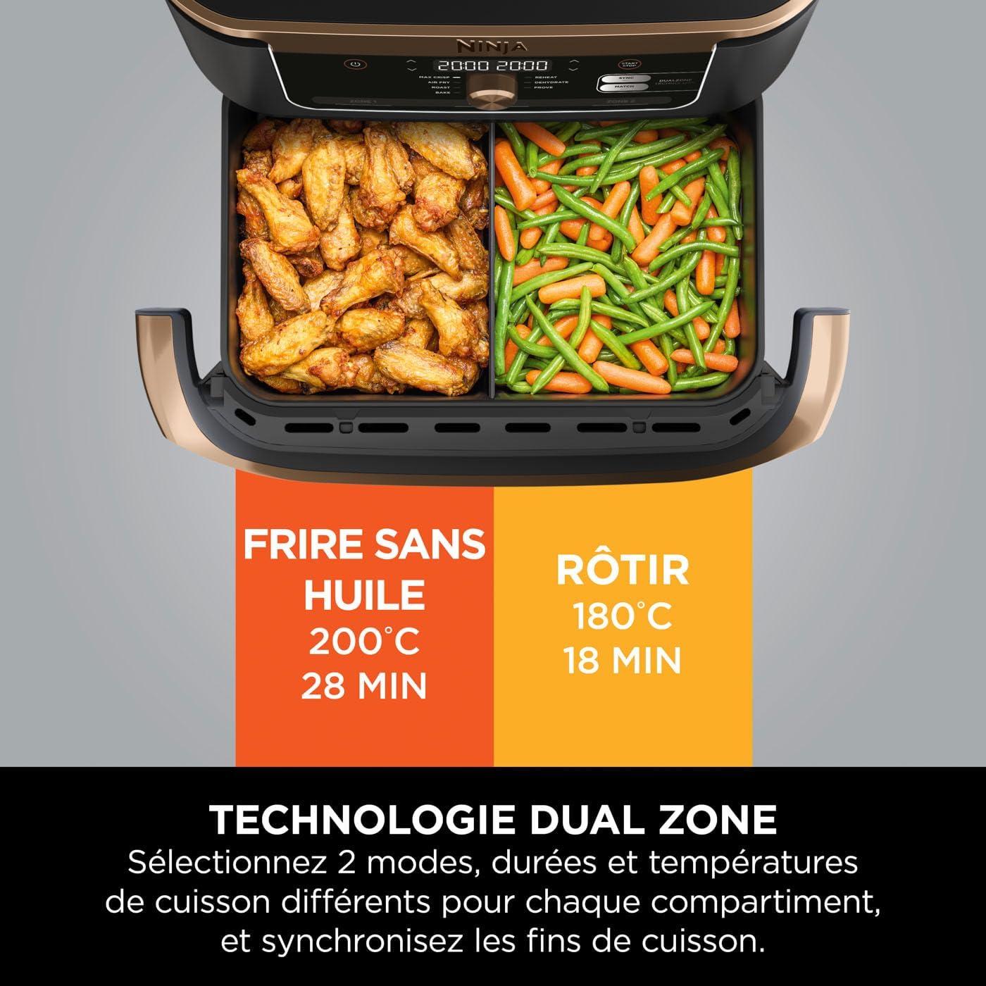 air-fryer-ninja-foodi-dual-zone-af500eucp-10-4-litres-noir-3